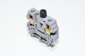Entrelec MB 10/12.SF 1SNA 111 033 R0300 10mm² 500V 10A gray fuse terminal block with screw connection for 5x20mm tubular fuses